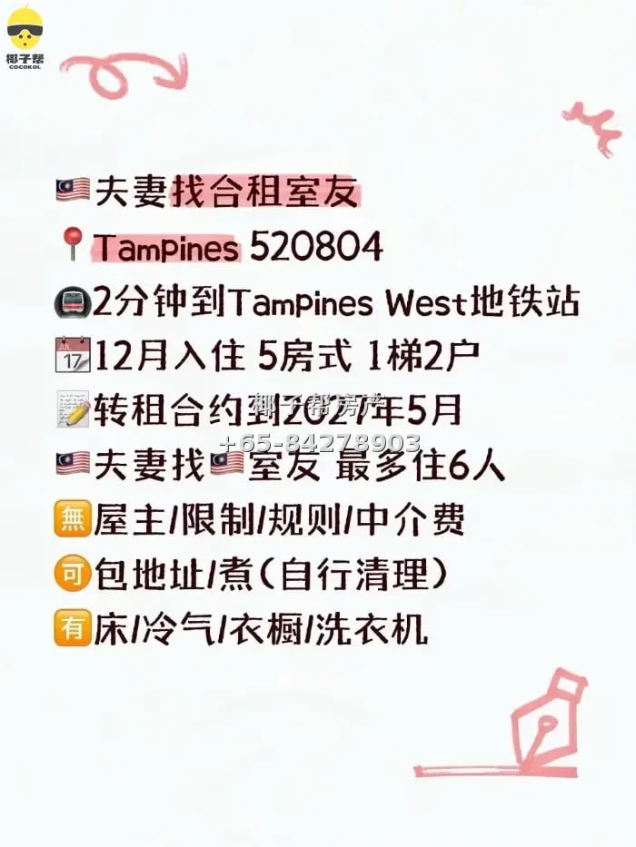Tampines 找Malaysian合租室友 3