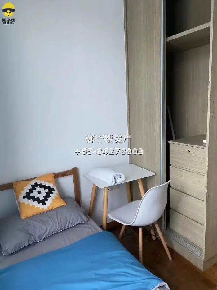 1000公寓原装普通房带阳台，步行14分钟到JCU, 巴士直达kaplan SMU PSB TMC 2