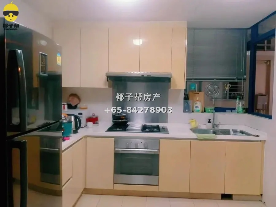 Common room in apartment next to Farrer Park MRT, 5-minute w 8