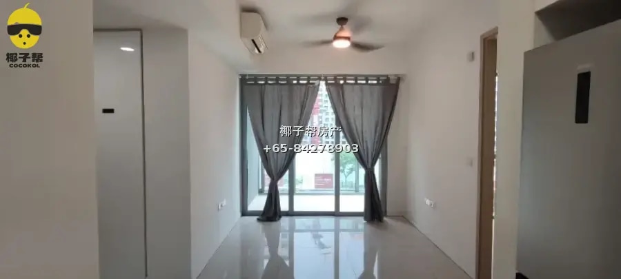 Kovan one-bedroom apartment, near MRT, regular square layout 2