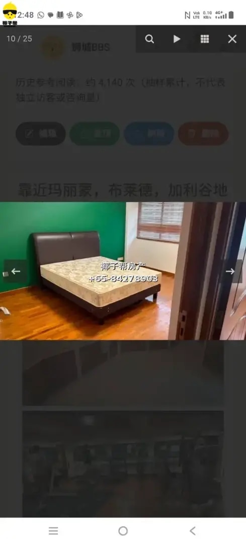 Master bedroom at Braddell View Condo, near Caldecott MRT, n 1
