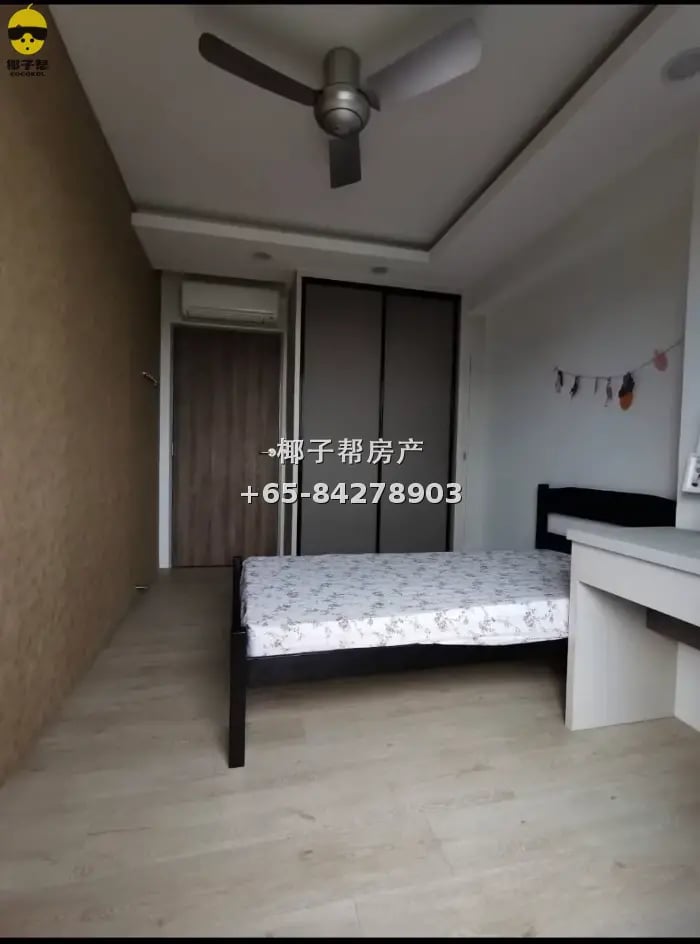 步行对面Waterway point 购物中心和榜鹅地铁站, 高楼层房间有小阳台 *高楼通风, 房间宽敞明亮 2